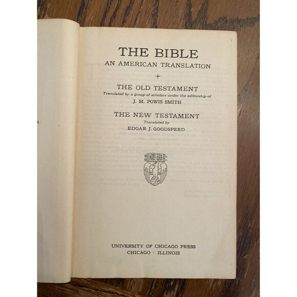 The Bible An American Translation By J.M. Powis Smith & Edgar J. Goodspeed 1935 - Picture 6 of 11